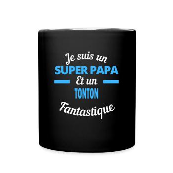 SUPER PAPA Fantastique TONTON - Mug uni - noir - Devant
