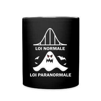Loi normale loi paranormale Maths humour drôle - Mug uni - noir - Devant