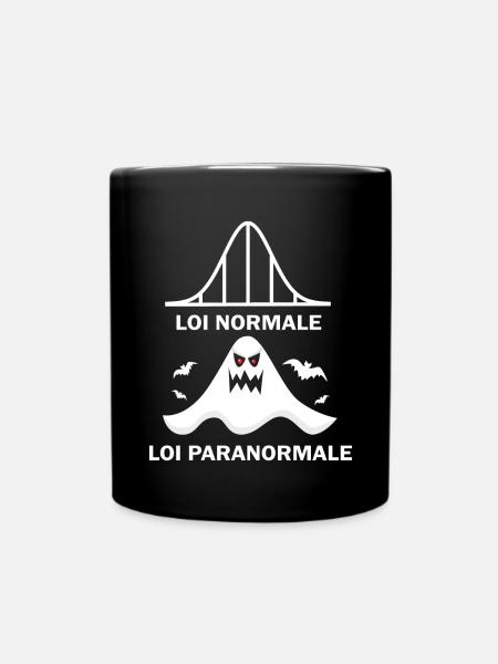 Loi normale loi paranormale Maths humour drôle - Mug uni - noir