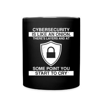 Cyber Security Design für IT Sicherheit und Hacker - Tasse einfarbig - Schwarz - Vorne