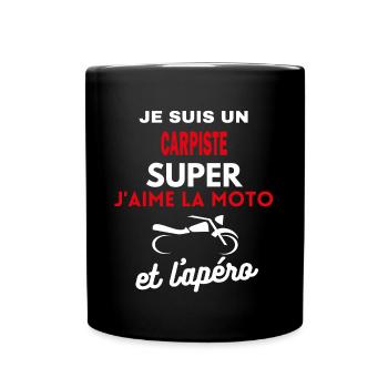 moto phrase drôle apéro CARPISTE citation - Mug uni - noir - Devant