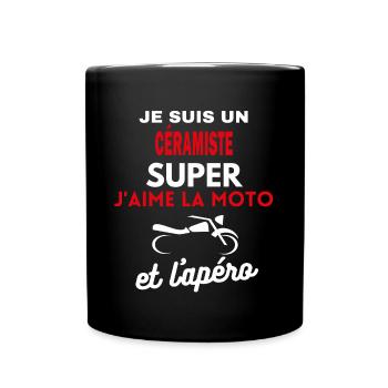 moto phrase drôle apéro CÉRAMISTE citation - Mug uni - noir - Devant