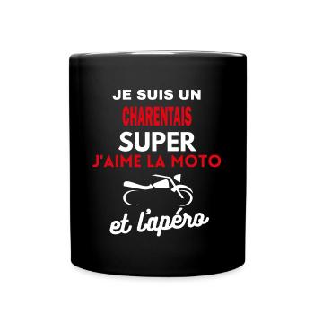 moto phrase drôle apéro CHARENTAIS citation - Mug uni - noir - Devant
