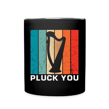 Harp design for harpist and harp player - Full Colour Mug - black - Front