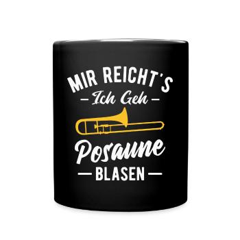 Posaune Orchester Posaunist Musiker Blasmusik - Tasse einfarbig - Schwarz - Vorne