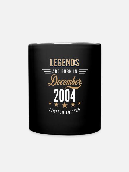 Legends are born in December 2004 - Mug uni - noir