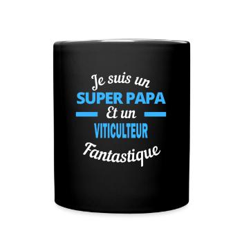 SUPER PAPA Fantastique VITICULTEUR - Mug uni - noir - Devant