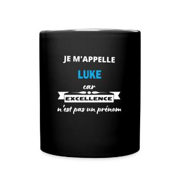 Je m'appelle excellence Luke - Mug uni - noir - Devant