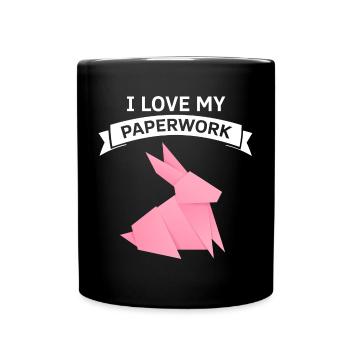 Conception d'origami Kirigami coloré - Mug uni - noir - Devant