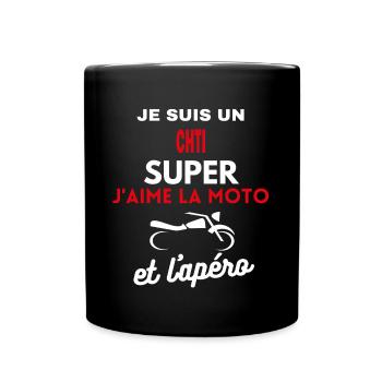moto phrase drôle apéro CHTI citation - Mug uni - noir - Devant
