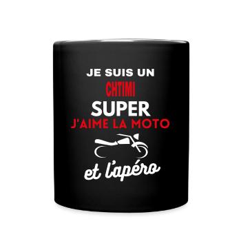 moto phrase drôle apéro CHTIMI citation - Mug uni - noir - Devant
