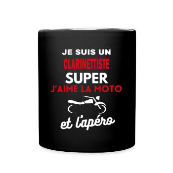 moto phrase drôle apéro CLARINETTISTE citation - Mug uni - noir - Devant