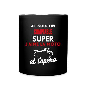 moto phrase drôle apéro COMPTABLE citation - Mug uni - noir - Devant