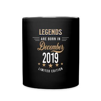 Legends are born in December 2019 - Full Colour Mug - black - Front