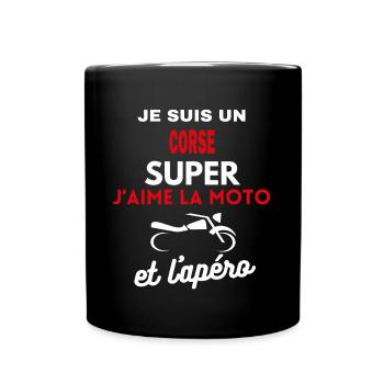 moto phrase drôle apéro CORSE citation - Mug uni - noir - Devant