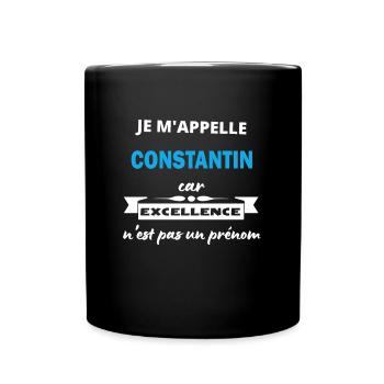 Je m'appelle excellence Constantin - Mug uni - noir - Devant