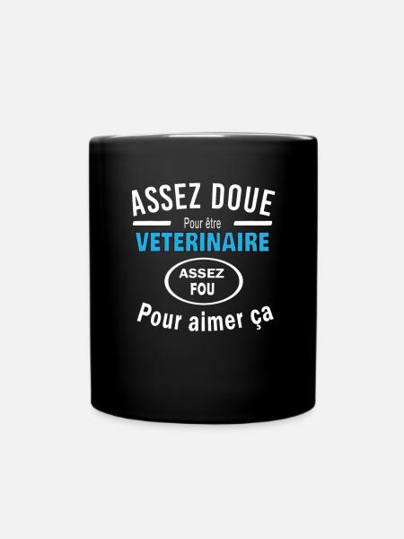 Assez doue pour etre VETERINAIRE - Mug uni - noir