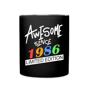 1986 - Jahrgang 1986 - Fantastisch seit 1986 - Tasse einfarbig - Schwarz - Vorne