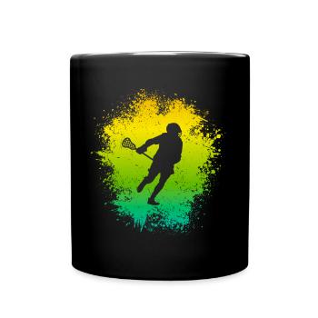 Lacrosse Spieler Kinder Lacrossespieler LAX Junge - Tasse einfarbig - Schwarz - Vorne