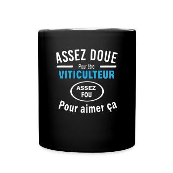 Assez doue pour etre VITICULTEUR - Mug uni - noir - Devant