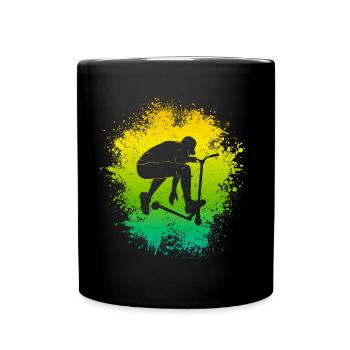 Stunt Scooter Roller E-Scooter E-Roller - Full Colour Mug - black - Front