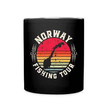 Norvège Fishing Tour Pêche Pêcheur Pêcheur - Mug uni - noir - Devant