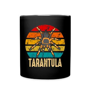 Retro Sunset Haustier Tarantula Spider Besitzer - Tasse einfarbig - Schwarz - Vorne
