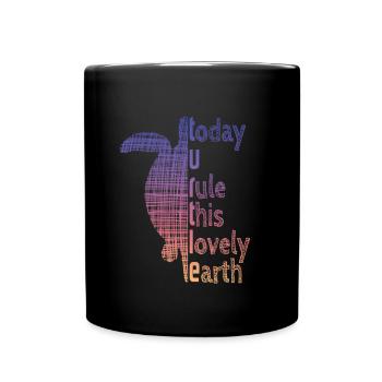 Turtle - Tasse einfarbig - Schwarz - Vorne