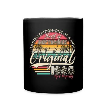 September 1985 Vintage Vintage Retro Birthday - Full Colour Mug - black - Front