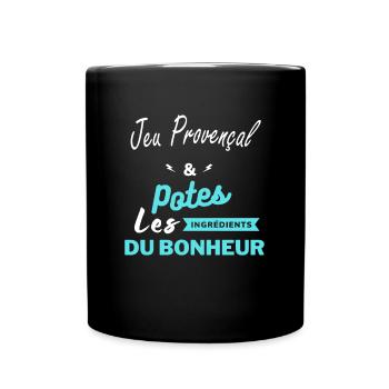 potes les ingrédients du bonheur Jeu Provençal - Mug uni - noir - Devant