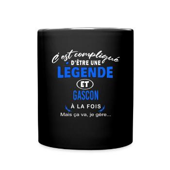 humour Légende et GASCON cadeau - Mug uni - noir - Devant