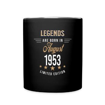 Legenden werden im August 1953 geboren - Tasse einfarbig - Schwarz - Vorne