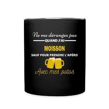 Ne me dérangez pas QUAND J'ai l'apéro moisson - Mug uni - noir - Devant