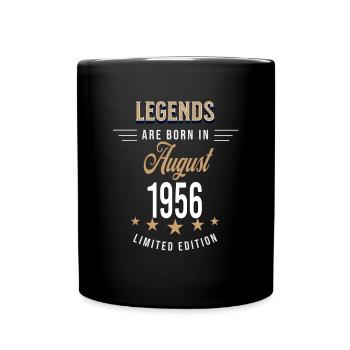 Legends werden im August 1956 geboren - Tasse einfarbig - Schwarz - Vorne