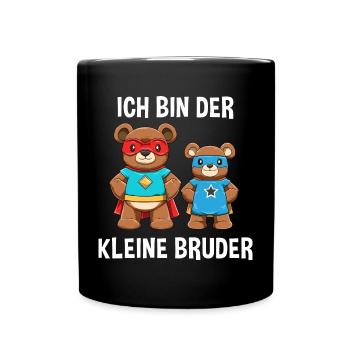 Super Bären Kleiner Bruder - Ich bin der kleine - Tasse einfarbig - Schwarz - Vorne