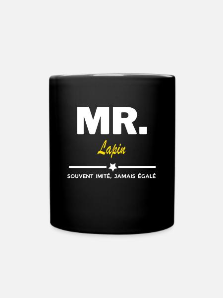 MR. souvent imité, jamais égalé Lapin - Mug uni - noir