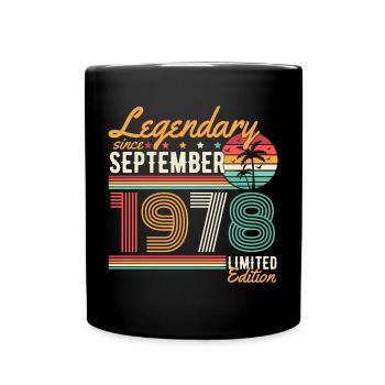 Legendary September Born 1978 Birthday - Full Colour Mug - black - Front