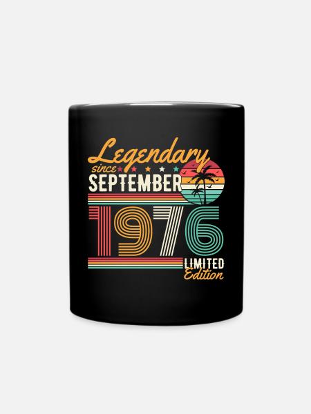 Légendaire Septembre Né 1976 Anniversaire - Mug uni - noir