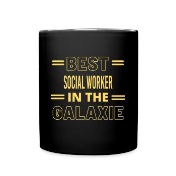 Bester Sozialarbeiter aller Zeiten in der Galaxie - Tasse einfarbig - Schwarz - Vorne
