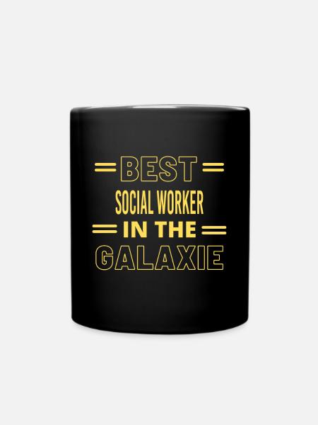 Bester Sozialarbeiter aller Zeiten in der Galaxie - Tasse einfarbig - Schwarz