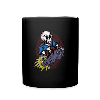 Halloween Gift Killer Skeleton Killer Skater - Full Colour Mug - black - Front