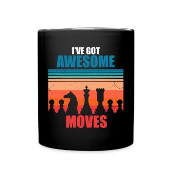 Schach - Tasse einfarbig - Schwarz - Vorne
