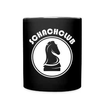 Schachclub Logo Icon chess Schach Symbol Grafik - Tasse einfarbig - Schwarz - Vorne