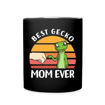 Gecko Reptilien Liebhaber | Geckos Tiere Geschenke - Tasse einfarbig - Schwarz - Vorne