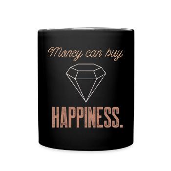 Bijoux Bling Money Peut Acheter Bonheur Drôle Diamon - Mug uni - noir - Devant