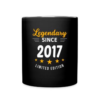 Légendaire depuis 2017 - Mug uni - noir - Devant