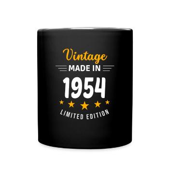 Jahrgang 1954 - Tasse einfarbig - Schwarz - Vorne