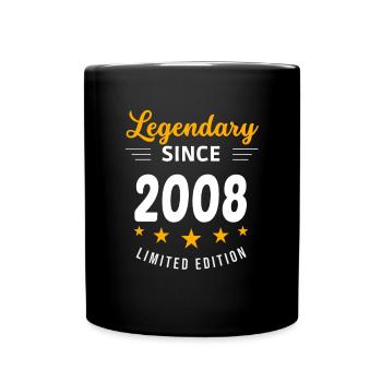 Legendary since 2008 - Full Colour Mug - black - Front