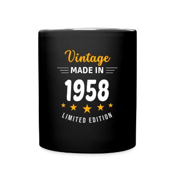 Vintage made in 1958 - Full Colour Mug - black - Front