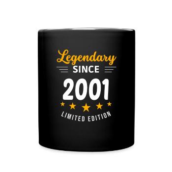 Legendär seit 2001 - Tasse einfarbig - Schwarz - Vorne